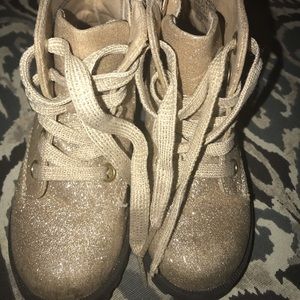 Sparkling gold boots